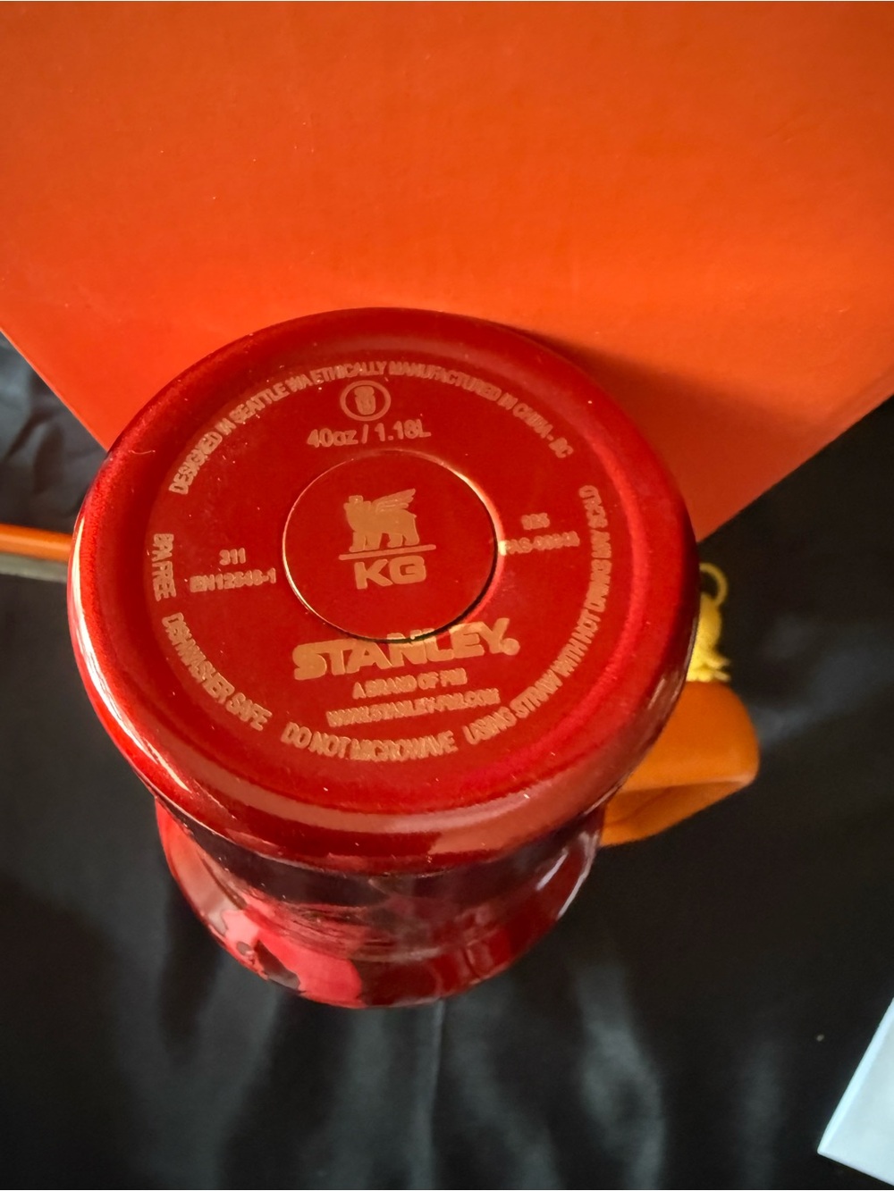 New Stanley 40oz Karol G Edition Orange and Red Floral with Box Topper Straw - Picture 12 of 16